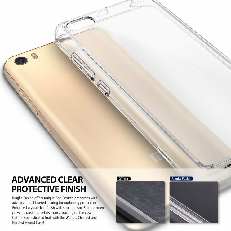Защитный чехол RINGKE Fusion для Xiaomi Mi5 - Crystal Clear: фото 5 из 7