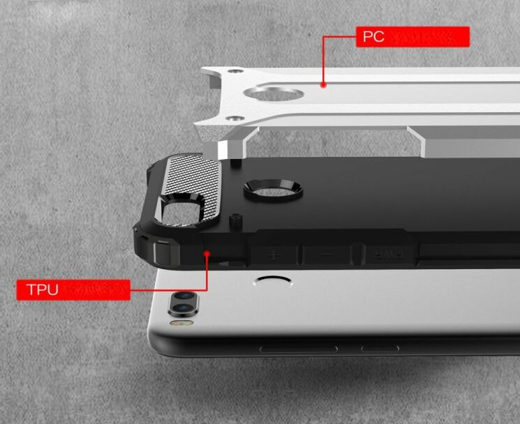 Захисний чохол UniCase Rugged Guard для Xiaomi Mi5X / Mi A1 - Silver: фото 5 з 6