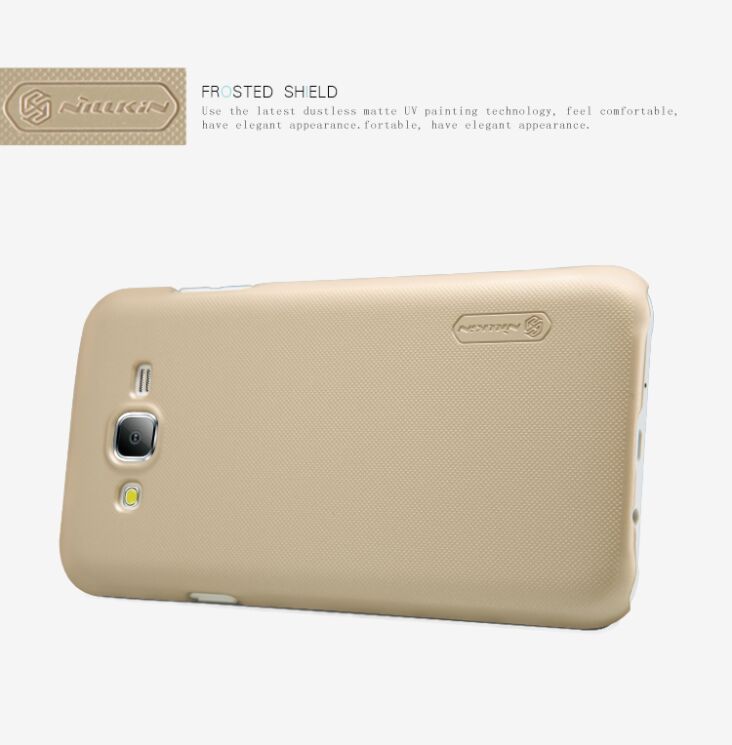 Пластиковая накладка NILLKIN Frosted Shield для Samsung Galaxy J7 (J700) - Gold: фото 14 из 14