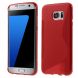 Силиконовая накладка Deexe S Line для Samsung Galaxy S7 edge (G935) - Red (111447R). Фото 1 из 6