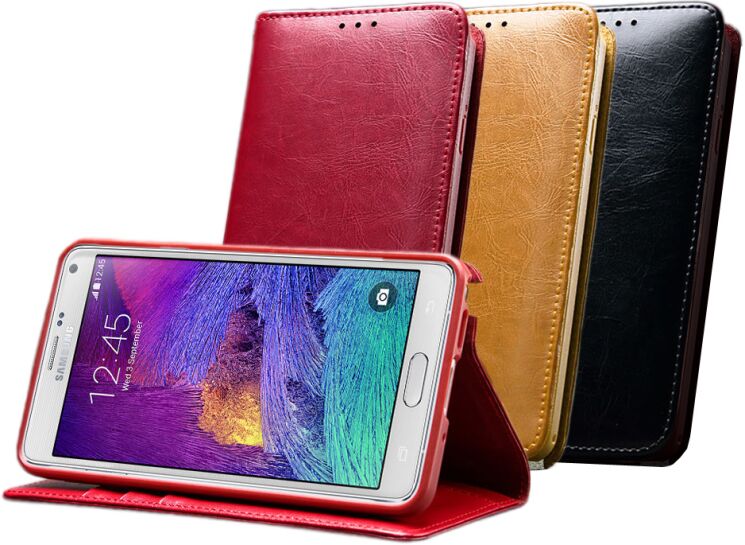 Кожаный чехол KLD Royal Series II для Samsung Galaxy Note 4 (N910) - Red: фото 10 из 19