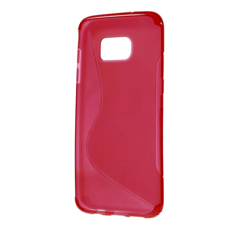 Силиконовая накладка Deexe S Line для Samsung Galaxy S7 edge (G935) - Red: фото 3 з 6