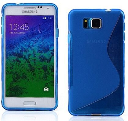 Силиконовая накладка Deexe S Line для Samsung Galaxy Alpha (G850) - Blue: фото 1 из 4