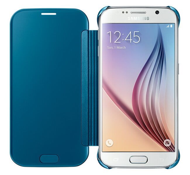 Чехол Clear View Cover для Samsung Galaxy S6 (G920) EF-ZG920 - Blue: фото 4 из 9