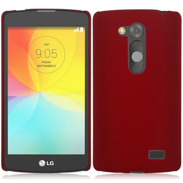Пластиковая накладка Deexe Hard Shell для LG L Fino (D295) - Red: фото 1 з 2