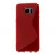 Силиконовая накладка Deexe S Line для Samsung Galaxy S7 edge (G935) - Red (111447R). Фото 2 из 6
