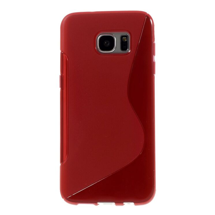 Силиконовая накладка Deexe S Line для Samsung Galaxy S7 edge (G935) - Red: фото 2 из 6