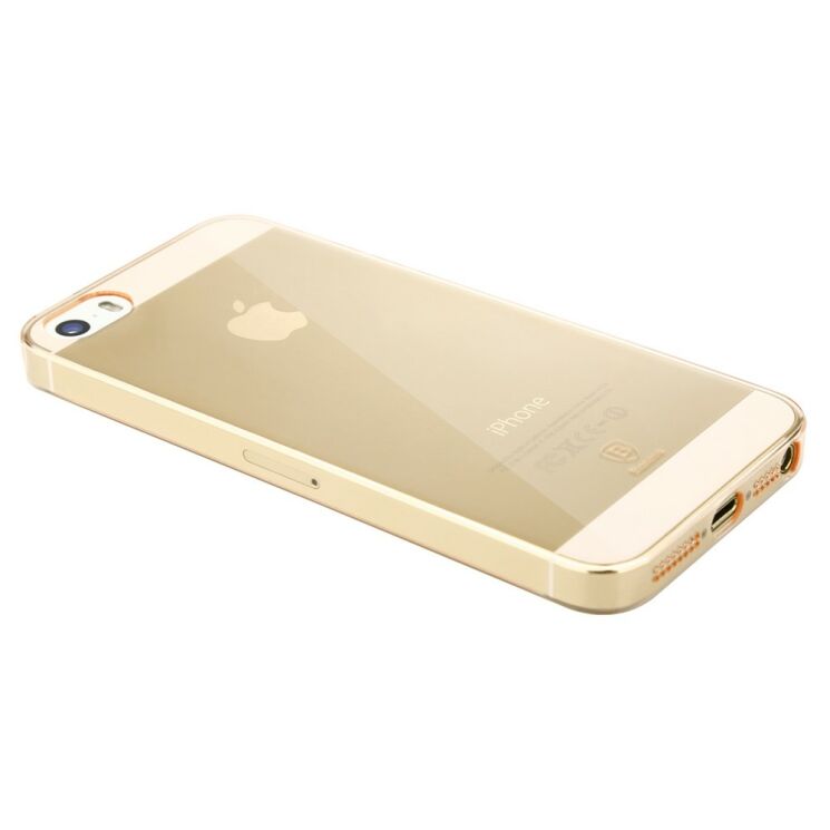 Пластиковый чехол BASEUS Sky Series для iPhone 5/5s/SE - Gold: фото 6 из 8