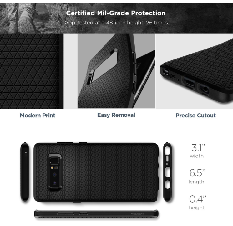 Захисна накладка Spigen SGP Liquid Air для Samsung Galaxy Note 8 (N950): фото 11 з 11