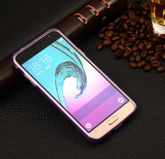 Силиконовый чехол Deexe S Line для Samsung Galaxy J3 2016 (J320) - Purple: фото 2 из 2