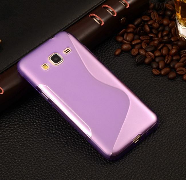 Силіконовий чохол Deexe S Line для Samsung Galaxy J3 2016 (J320) - Purple: фото 1 з 2