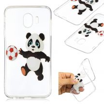Силіконовий (TPU) чохол Deexe Pretty Glossy для Samsung Galaxy J4 2018 (J400) - Panda Plays Football: фото 1 з 7