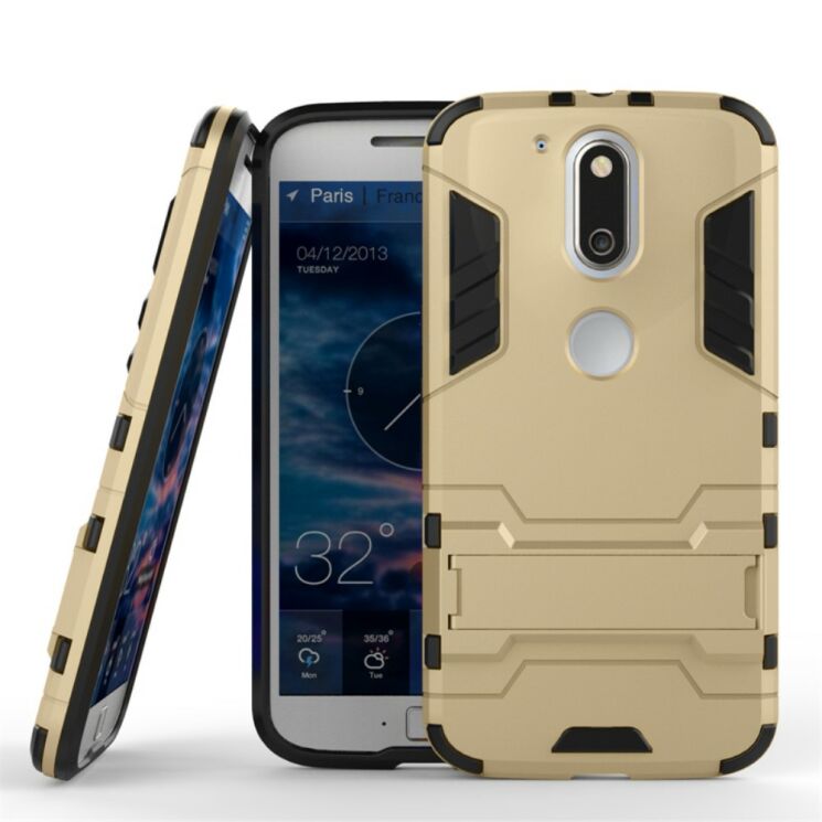 Защитный чехол UniCase Hybrid для Motorola Moto G4/G4 Plus - Gold: фото 2 из 7