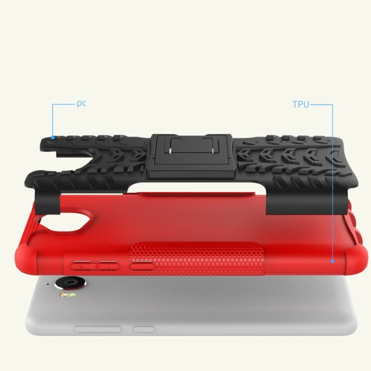 Защитный чехол UniCase Hybrid X для Huawei Y5 2017 - Red: фото 2 из 6