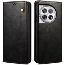 Защитный чехол UniCase Leather Wallet для OnePlus 12R / Ace 3 - Black: фото 1 из 7