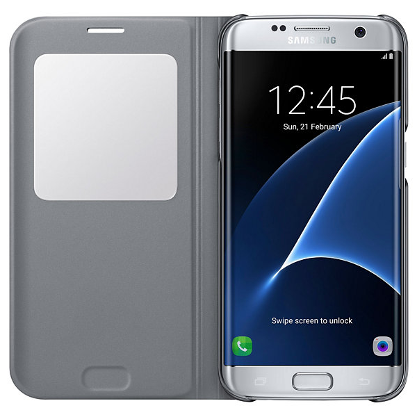 Чехол S View Cover для Samsung Galaxy S7 edge (G935) EF-CG935PSEGRU - Silver: фото 3 из 5