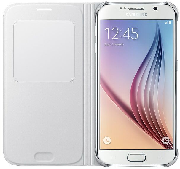 Чехол S View Cover для Samsung S6 (G920) EF-CG920PBEGWW - White: фото 3 из 5