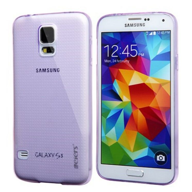 Силиконовая накладка Leiers Thin Ice Series для Samsung Galaxy S5 (G900) - Purple: фото 1 з 7