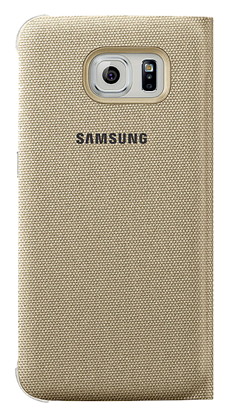 Чехол S View Cover (Textile) для Samsung S6 (G920) EF-CG920 - Gold: фото 2 из 7