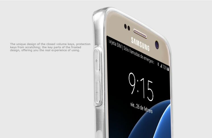 Силіконова накладка NILLKIN Nature TPU 0.6mm для Samsung Galaxy S7 (G930) - Gold: фото 13 з 17