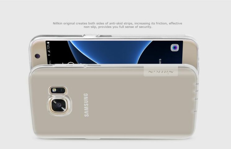 Силіконова накладка NILLKIN Nature TPU 0.6mm для Samsung Galaxy S7 (G930) - Gold: фото 16 з 17