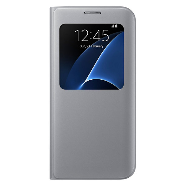 Чехол S View Cover для Samsung Galaxy S7 edge (G935) EF-CG935PSEGRU - Silver: фото 1 из 5