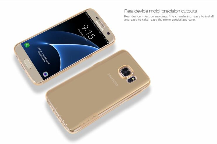 Силиконовая накладка NILLKIN Nature TPU 0.6mm для Samsung Galaxy S7 (G930) - Gold: фото 17 из 17