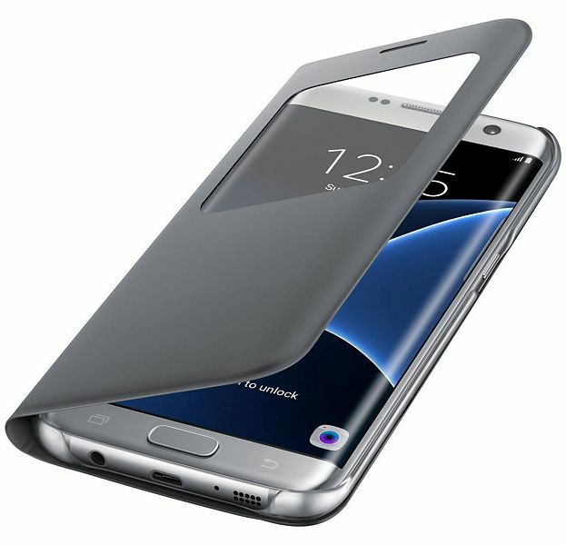 Чехол S View Cover для Samsung Galaxy S7 edge (G935) EF-CG935PSEGRU - Silver: фото 4 из 5