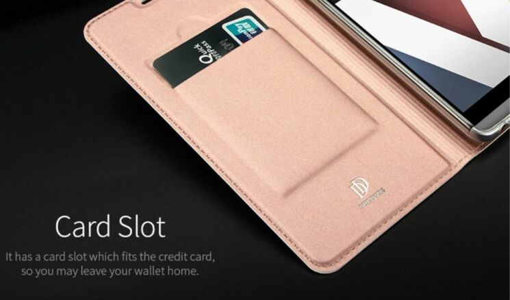 Чохол-книжка DUX DUCIS Skin Pro для LG G6 - Rose Gold: фото 12 з 14