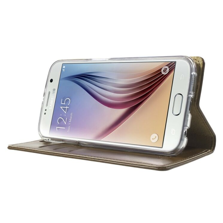 Чохол-книжка MERCURY Classic Flip для Samsung Galaxy S6 (G920) - Brown: фото 3 з 10