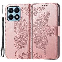 Чохол UniCase Butterfly Pattern для Honor X8a - Rose Gold: фото 1 з 9