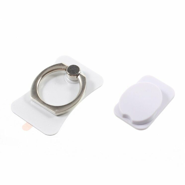 Кольцо-держатель для смартфона Deexe Metal Ring - White: фото 1 из 7