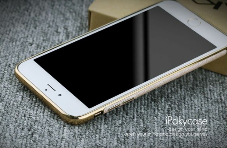 Пластиковый чехол IPAKY Cross Pattern для iPhone 7 - Gold: фото 2 из 5