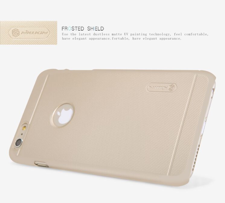 Пластиковый чехол NILLKIN Frosted Shield для iPhone 6/6s Plus - Gold: фото 7 из 14