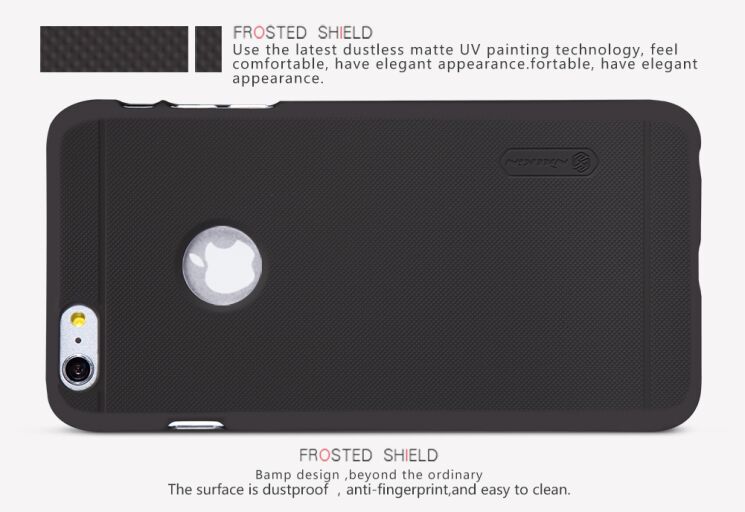 Пластиковий чохол NILLKIN Frosted Shield для iPhone 6/6s Plus - Black: фото 13 з 14