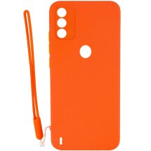 Силиконовый (TPU) чехол Deexe Color Case для Tecno Spark 6 Go (KE5) - Orange: фото 1 из 4