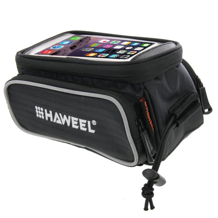 Сумка для велосипеда HAWEEL Bicycle Bag с креплением на раму - Black: фото 4 з 10