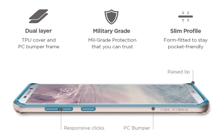 Защитный чехол Spigen SGP Neo Hybrid для Samsung Galaxy S8 (G950) - Gunmetal: фото 7 из 9