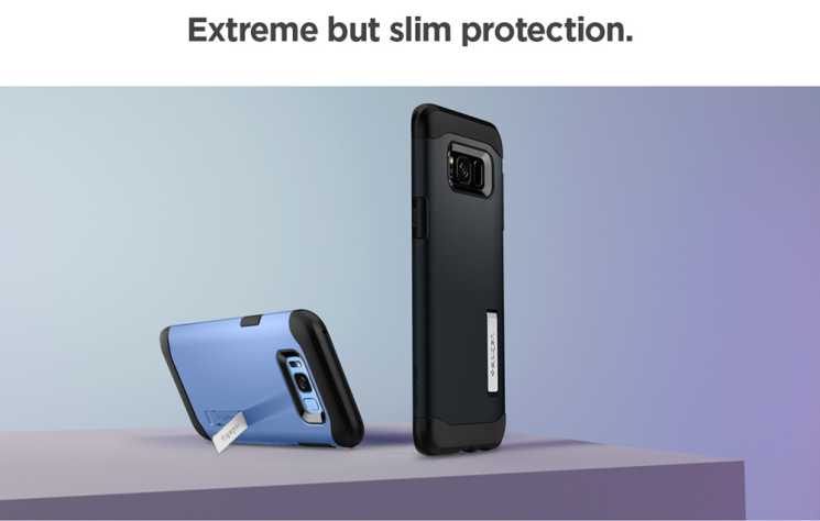 Захисний чохол Spigen SGP Slim Armor для Samsung Galaxy S8 (G950) - Metal Slate: фото 11 з 13