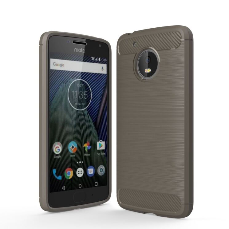Захисний чохол UniCase Carbon для Motorola Moto G5 - Gray: фото 1 з 9