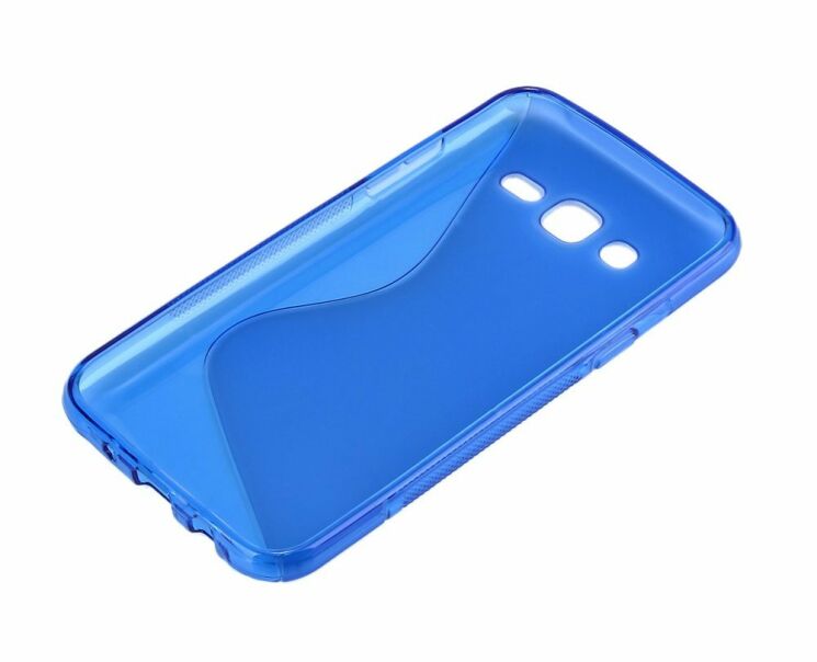 Силиконовая накладка Deexe S Line для Samsung Galaxy J5 (J500) - Blue: фото 6 из 7