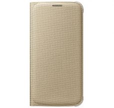 Чехол Flip Wallet Fabric для Samsung S6 (G920) EF-WG920BBEGRU - Gold: фото 1 из 4