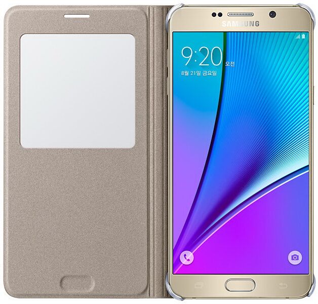 S View Cover! Чохол для Samsung Galaxy Note 5 (N920) EF-CN920P - Gold: фото 4 з 7