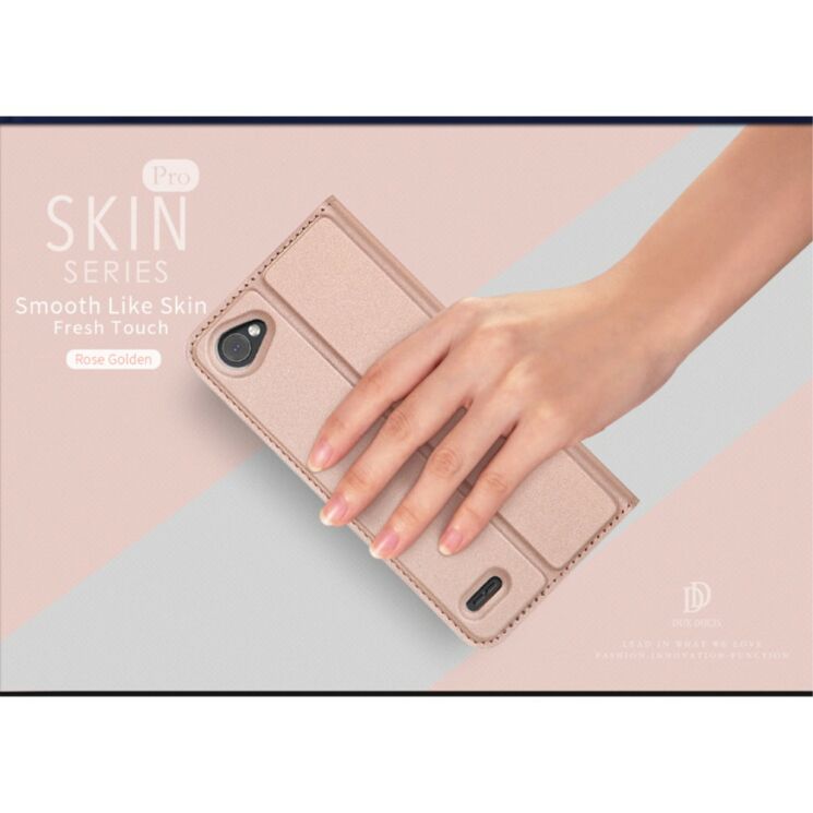 Чехол-книжка DUX DUCIS Skin Pro для LG Q6 - Rose Gold: фото 8 из 25