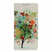 Чехол Deexe Life Style Wallet для Huawei Y5p - Colorful Tree with Grapes: фото 1 из 5