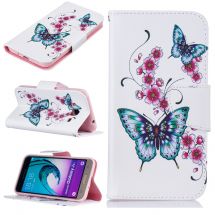 Чехол-книжка Deexe Color Wallet для Samsung Galaxy J3 (2016) - Butterfly in Flowers B: фото 1 из 8