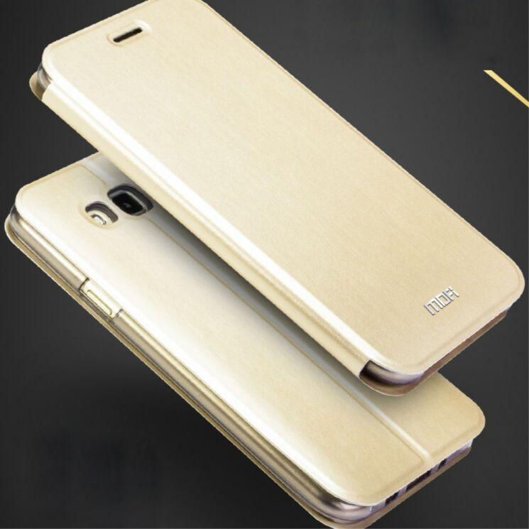 Чехол MOFI Flip Cover для Samsung Galaxy J7 (J700) / J7 Neo (J701) - Gold: фото 4 из 9