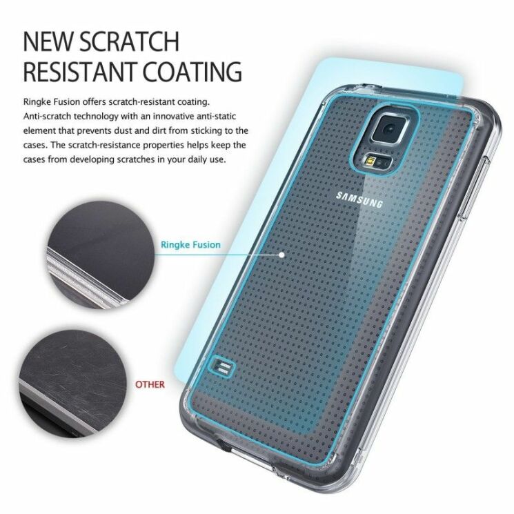 Чехол Ringke Fusion для Samsung Galaxy S5 (G900) - Transparent: фото 4 из 7