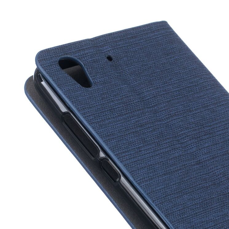 Чохол UniCase Cross Texture для Huawei Y6 II - Dark Blue: фото 6 з 9