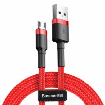 Кабель Baseus Cafule USB to MicroUSB (2.4A, 1m) CAMKLF-B09 - Red / Red: фото 1 з 20